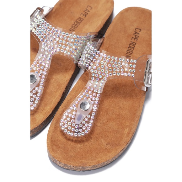 Rhinestone Transparent Slide Sandal - Picture 2 of 3